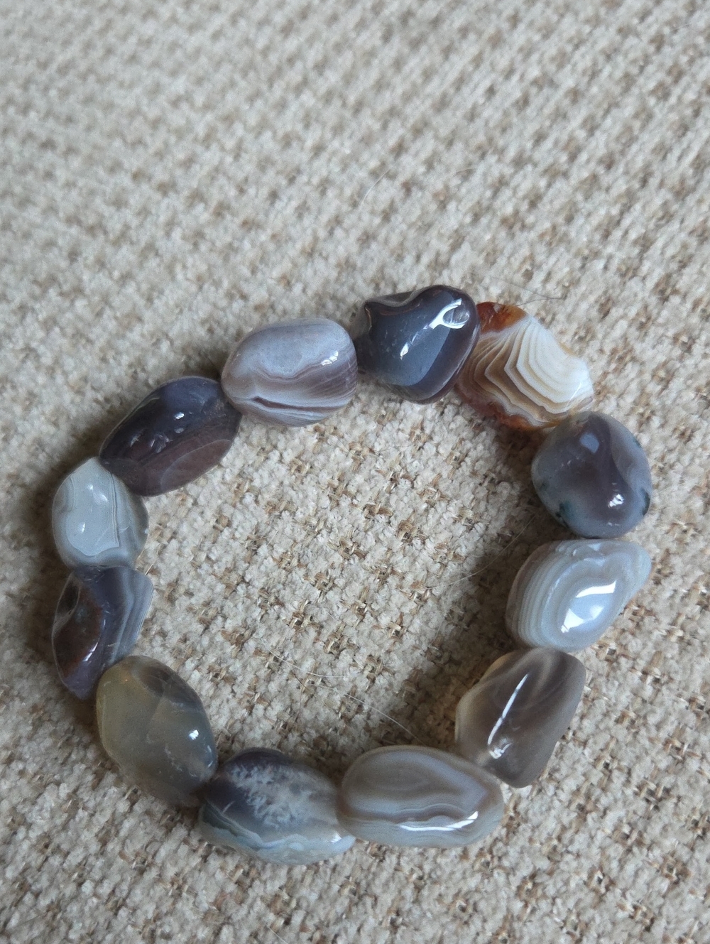 Pink Botswana Agate Stretch Bracelet